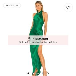 X REVOLVE Samba Gown in Dark Green Amanda Uprichard - Small